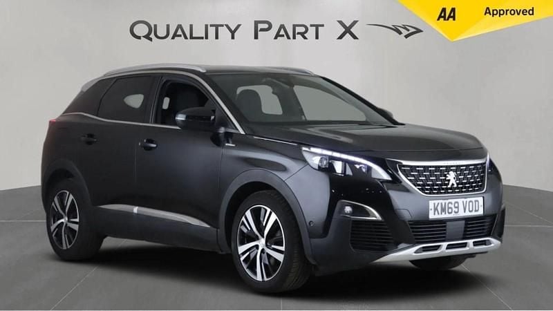 Black Used 2019 Peugeot 3008 GT-line Hatchback | £10,570 (Fair price) - Image 1/4
