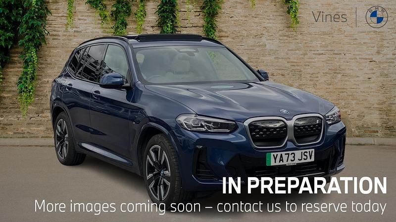 Phytonic blue metallic paint Used 2023 BMW iX3 M Sport SUV | £36,295 (A bit pricey) - Image 1/4