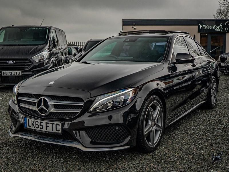 Used Mercedes C220 AMG Line Premium Plus 170 HP (125 kW) 2015 Black Sedan