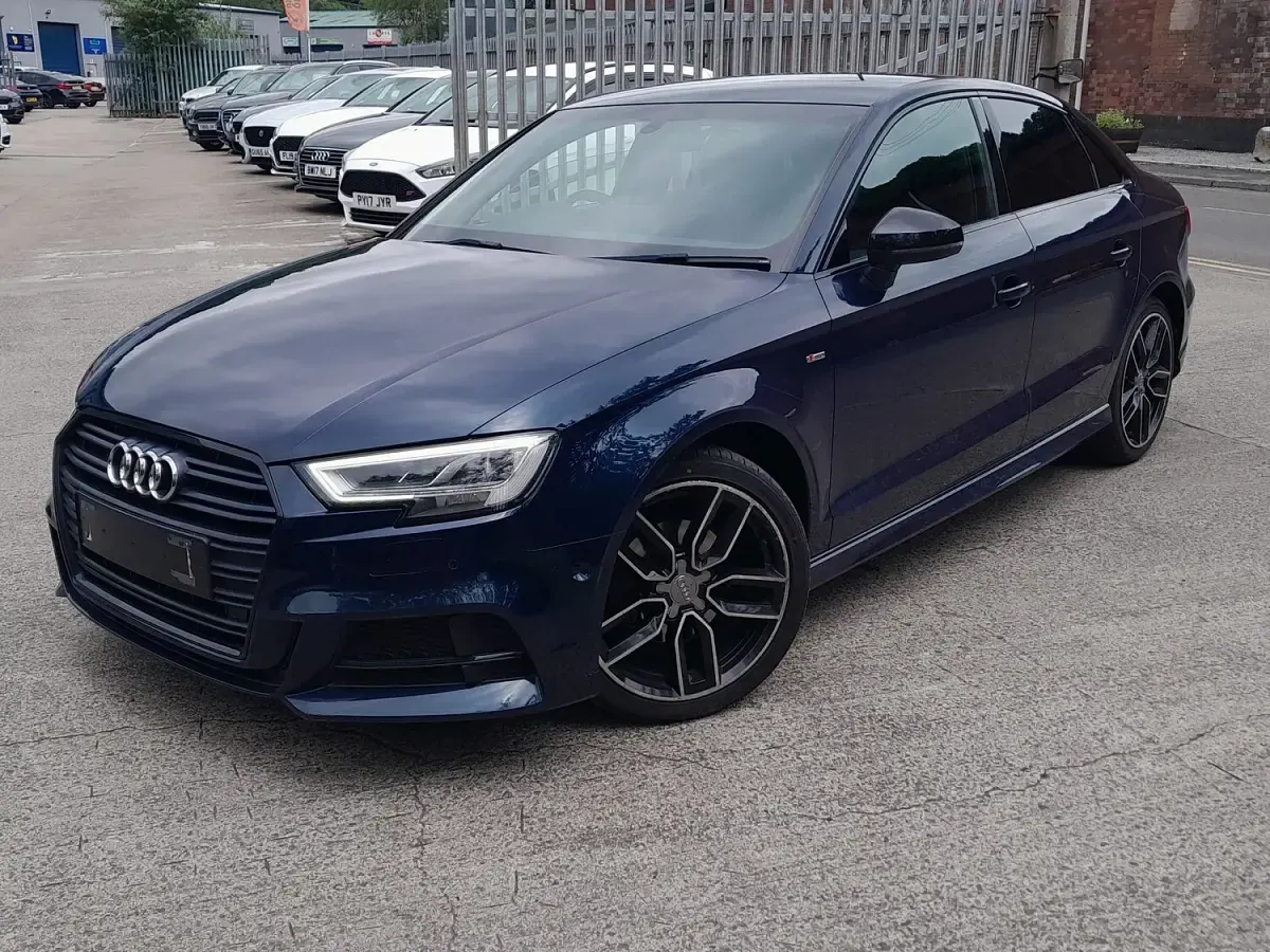 Used Audi A3 Black Edition 150 HP (110 kW) 2018 Blue Sedan