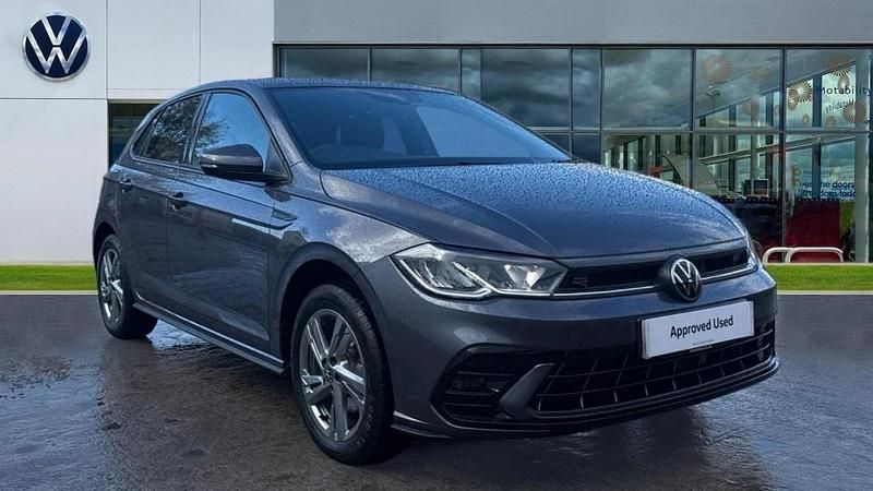 Smokey grey metallic Used 2025 VW Polo R-line Hatchback | £21,491 (Fair price) - Image 1/4