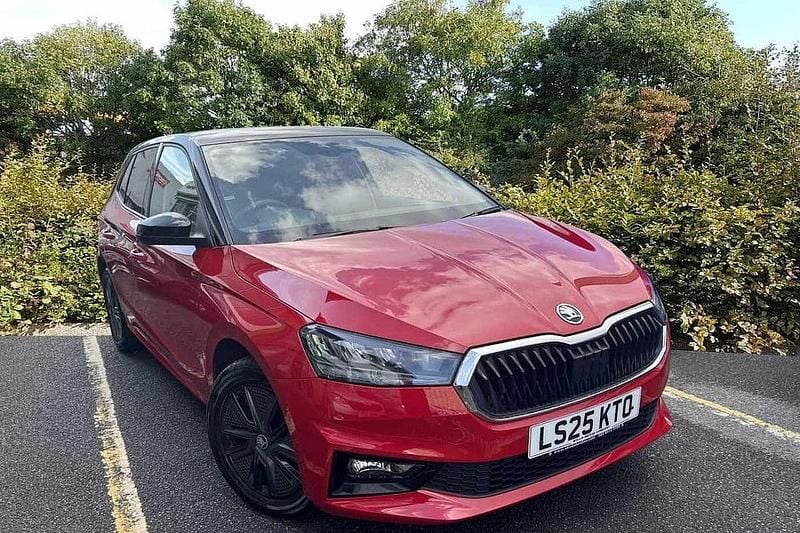 Used Skoda Fabia Design Edition 85 HP (62 kW) 2025 Velvet red metallic black magic pearl effect Hatchback