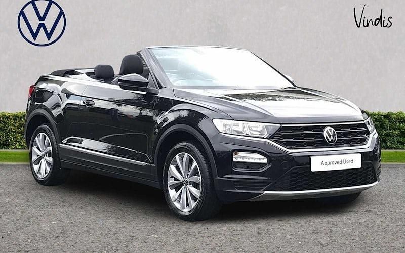 Black Used 2021 VW T-Roc Cabriolet Design Cabriolet | £18,226 (Fair price) - Image 1/4