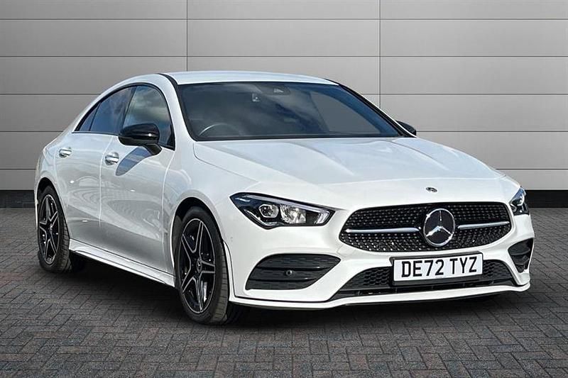 Digital white Used 2022 Mercedes CLA200 AMG Line Premium Sedan | £25,650 (Fair price) - Image 1/4