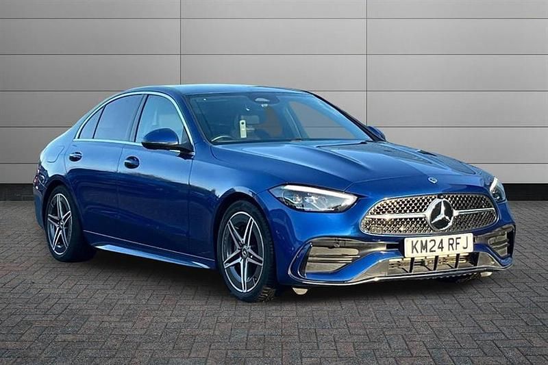 Blue Used 2024 Mercedes C200 AMG line Sedan | £27,990 (Fair price) - Image 1/4