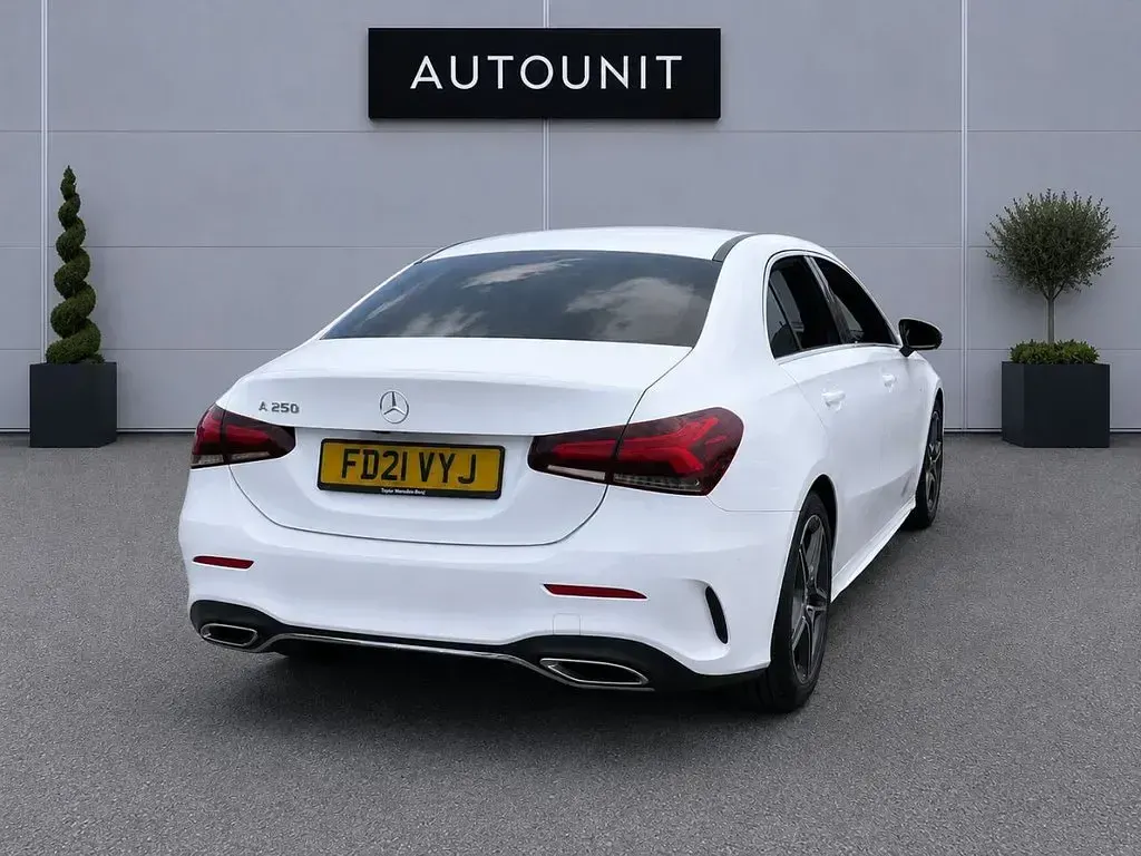 Used Mercedes A250 AMG line 224 HP (164 kW) 2021 White Sedan