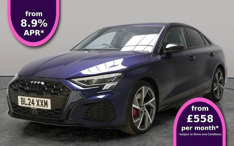 Blue Used 2024 Audi S3 Black Edition Sedan | £36,891 (Fair price) - Image 1/3