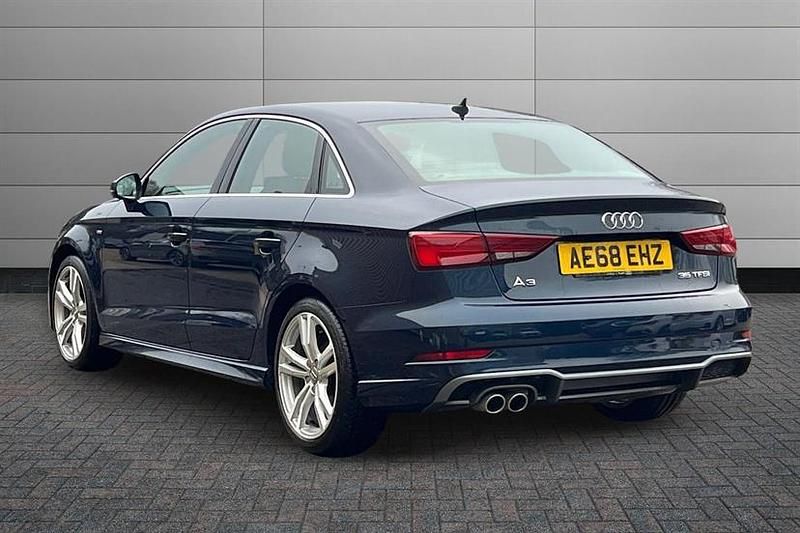 Used Audi A3 S-Line 150 HP (110 kW) 2019 Cosmos blue Sedan