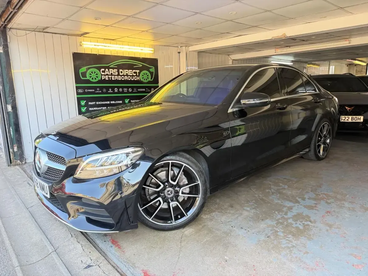 Used Mercedes C220 AMG line 194 HP (142 kW) 2018 Black Sedan