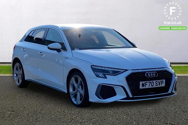 White Used 2020 Audi A3 Sportback S-Line Hatchback | £18,399 (Fair price) - Image 1/3