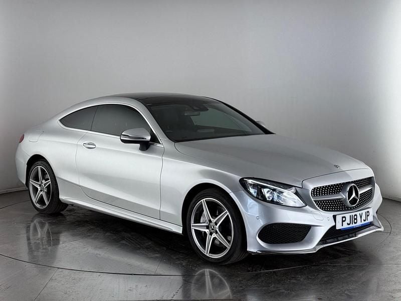 Used Mercedes C250 AMG Line Premium Plus 204 HP (150 kW) 2018 Silver Coupe