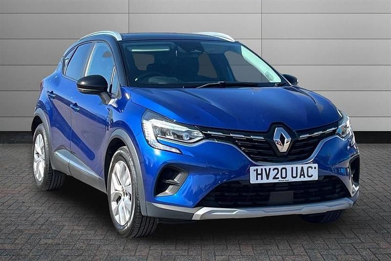 Used Renault Captur Iconic 95 HP (69 kW) 2020 Iron blue with diamond black roof SUV