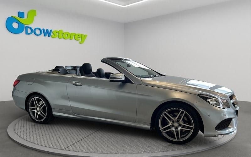 Used Mercedes E220 AMG line 177 HP (130 kW) 2015 Silver Cabriolet