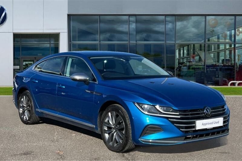 Kingfisher blue metallic Used 2024 VW Arteon Elegance Hatchback | £27,009 (Fair price) - Image 1/4