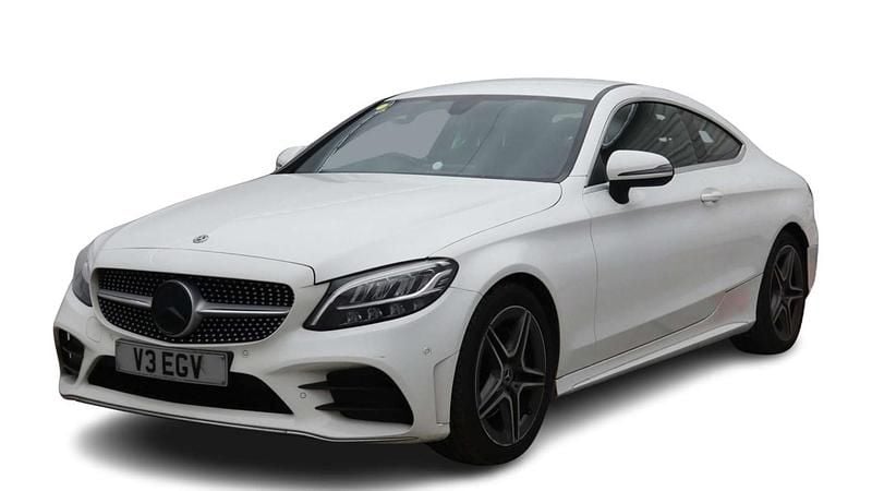 Used Mercedes C200 AMG line 184 HP (135 kW) 2019 White Coupe