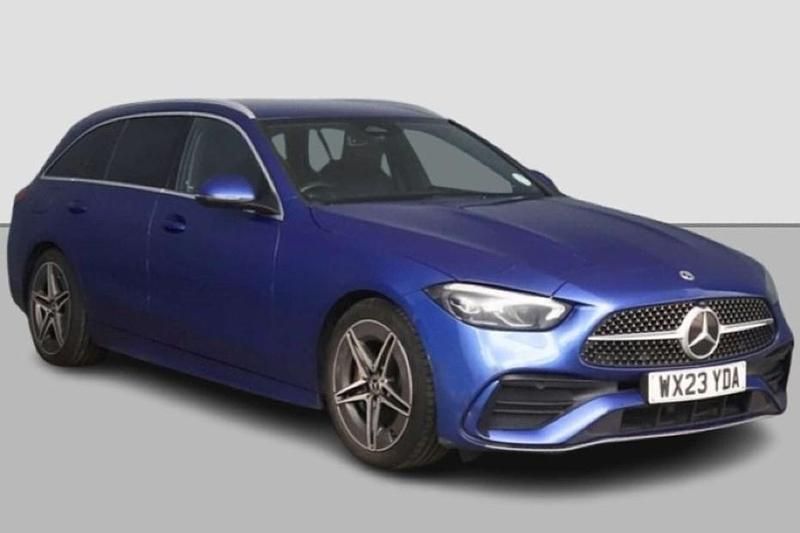 Used Mercedes C200 AMG line 224 HP (164 kW) 2023 Blue Estate