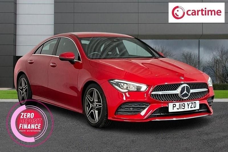 Red Used 2019 Mercedes CLA200 AMG line Coupe | £20,799 (Fair price) - Image 1/3