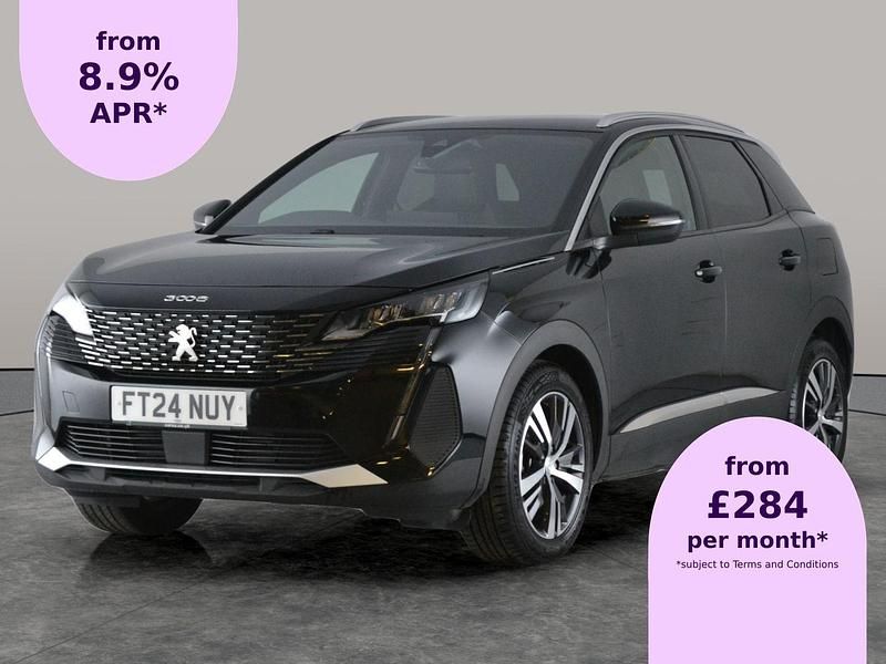 Black Used 2024 Peugeot 3008 Allure SUV | £19,496 (Fair price) - Image 1/2