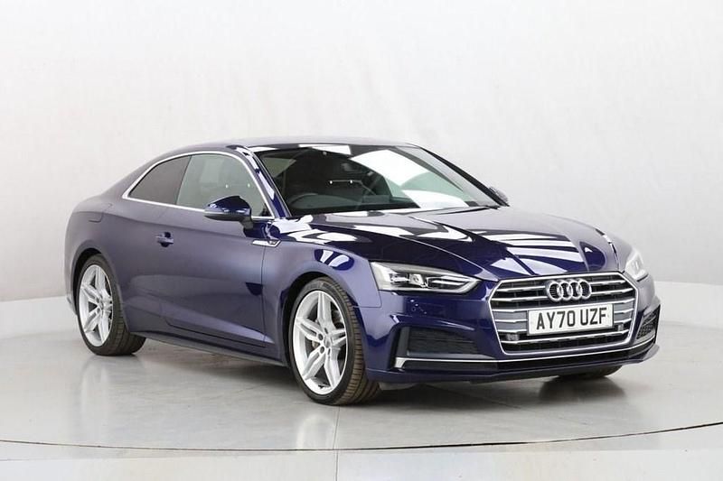 Used Audi A5 S-Line 190 HP (139 kW) 2020 Blue Coupe