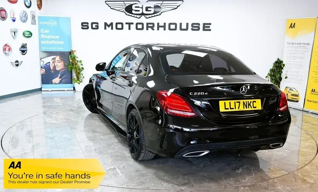 Used Mercedes C220 AMG line 170 HP (125 kW) 2017 Black Sedan