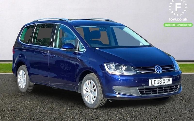 Blue Used 2018 VW Sharan SE MPV | £18,599 (Fair price) - Image 1/4