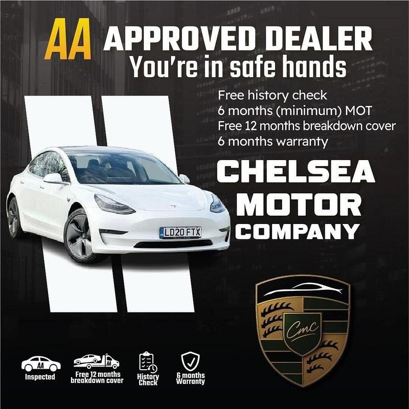 Used Tesla Model 3 77 kW (106 HP) 2020 White Sedan