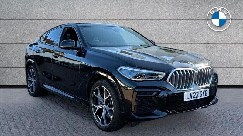 Black Used 2022 BMW X6 M Sport SUV | £49,335 (Fair price) - Image 1/4