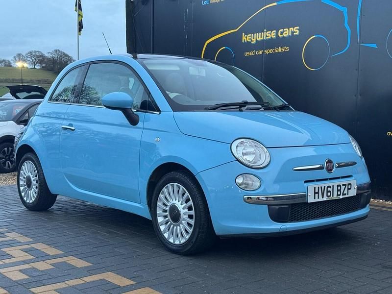 Used Fiat 500 Lounge 69 HP (50 kW) 2011 Blue Hatchback