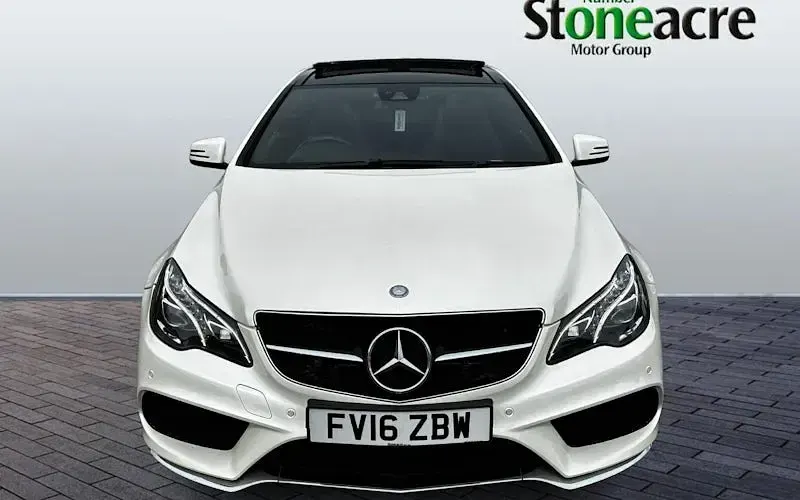 Used Mercedes E220 AMG line 177 HP (130 kW) 2016 White Coupe