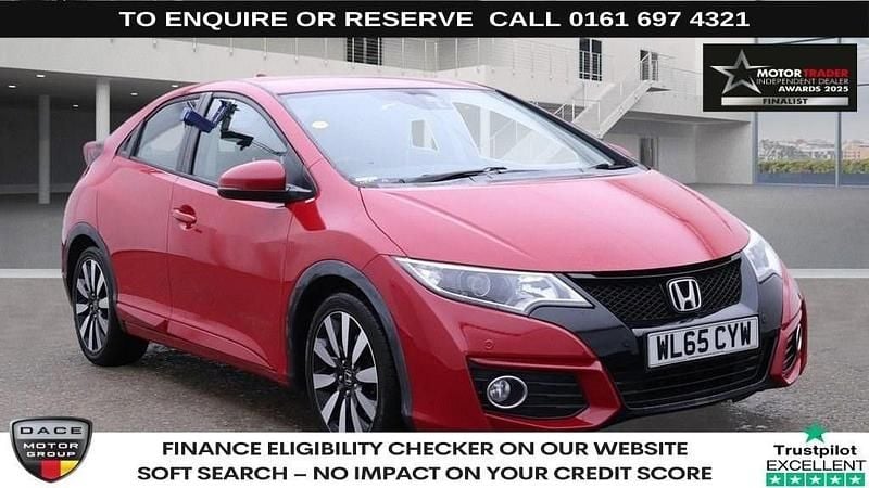 Red Used 2016 Honda Civic SE Plus Hatchback | £9,770 (Fair price) - Image 1/3
