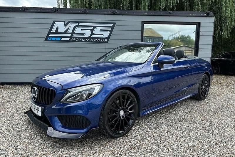 Blue Used 2017 Mercedes C220 AMG Line Premium Plus Cabriolet | £13,995 (Fair price) - Image 1/1