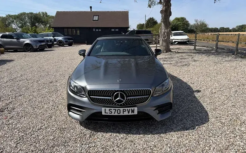 Used Mercedes E400 AMG line 340 HP (250 kW) 2020 Grey Cabriolet