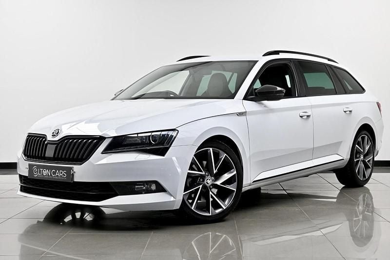 White Used 2018 Skoda Superb SportLine Estate | £11,495 (Fair price) - Image 1/4