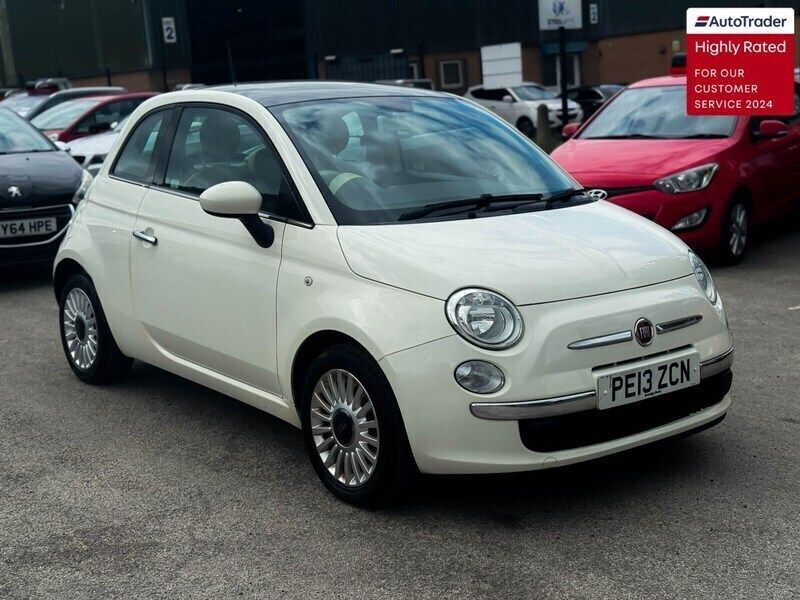 White Used 2013 Fiat 500 Lounge Hatchback | £2,890 (Good price) - Image 1/4