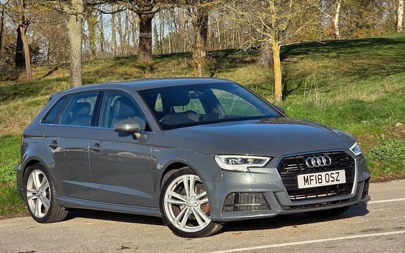 Grey Used 2018 Audi A3 Sportback S-Line Hatchback | £9,395 (Fair price) - Image 1/4