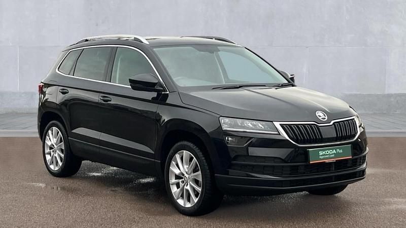 Black magic pearlescent Used 2022 Skoda Karoq SE L SUV | £18,930 (A bit pricey) - Image 1/4
