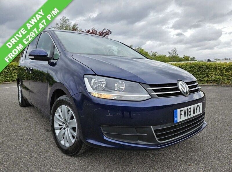 Blue Used 2018 VW Sharan SE MPV | £12,795 (Fair price) - Image 1/4