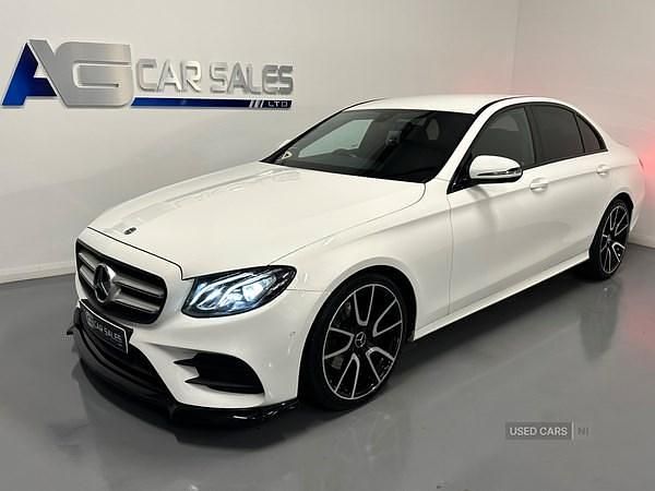 Used Mercedes E220 AMG line 194 HP (142 kW) 2019 White Sedan