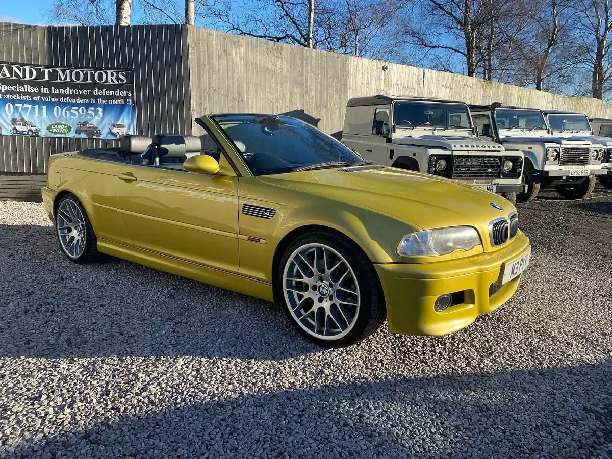 Used BMW M3 Impressive 343 HP (252 kW) 2002 Yellow Cabriolet