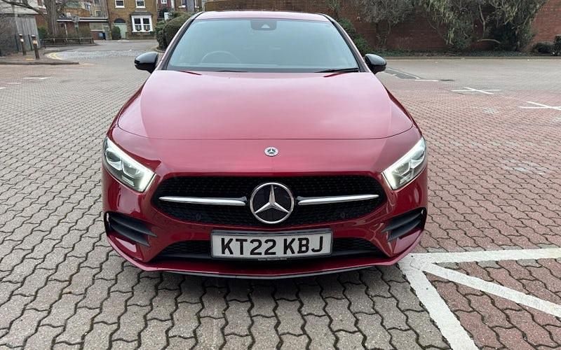 Used Mercedes A180 AMG line 136 HP (100 kW) 2022 Red Hatchback