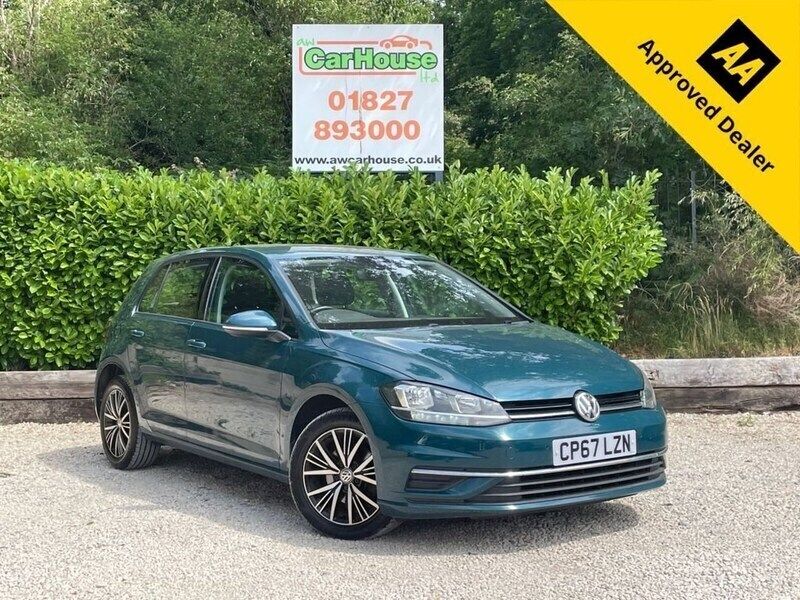Green Used 2018 VW Golf VII SE Hatchback | £7,999 (Good price) - Image 1/4