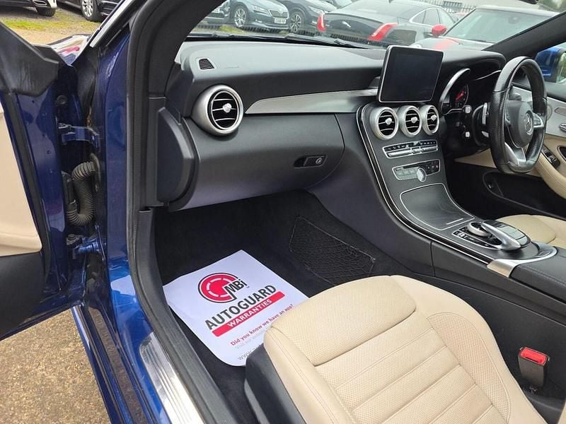 Used Mercedes C220 AMG Line Premium Plus 170 HP (125 kW) 2016 Blue Coupe