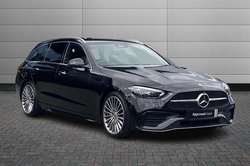 Black Used 2022 Mercedes C200 AMG Line Premium Estate | £25,895 (Super price) - Image 1/4