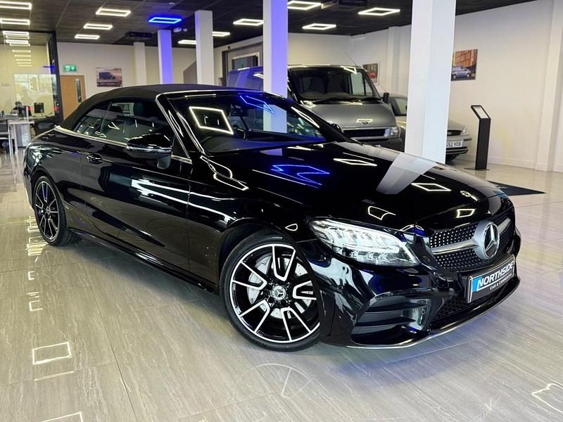 Used Mercedes C300 AMG line 245 HP (180 kW) 2021 Black Cabriolet
