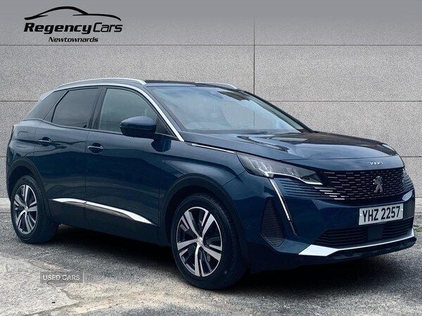 Blue Used 2021 Peugeot 3008 Allure Premium Hatchback | £13,795 (Fair price) - Image 1/4