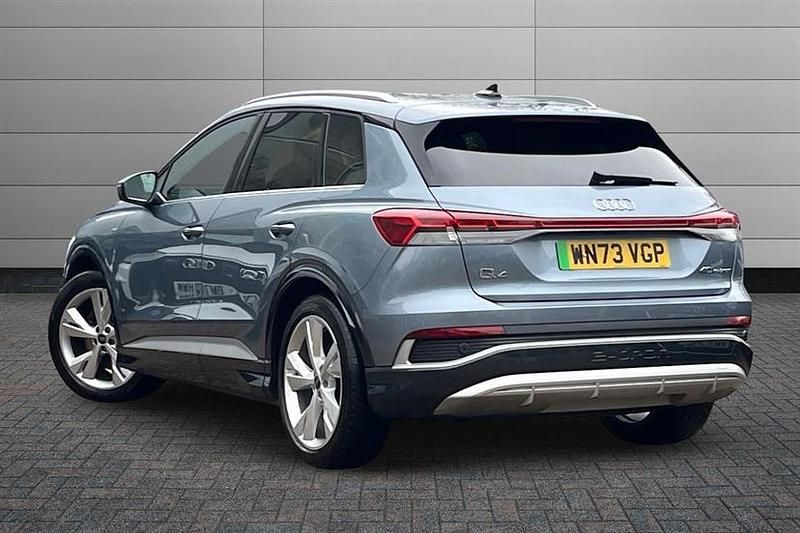 Used Audi Q4 e-tron S-Line 150 kW (204 HP) 2023 Geyser blue SUV