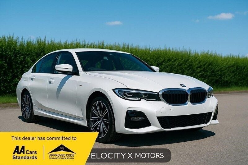 White Used 2020 BMW 330e M Sport Sedan | £15,495 (Fair price) - Image 1/3