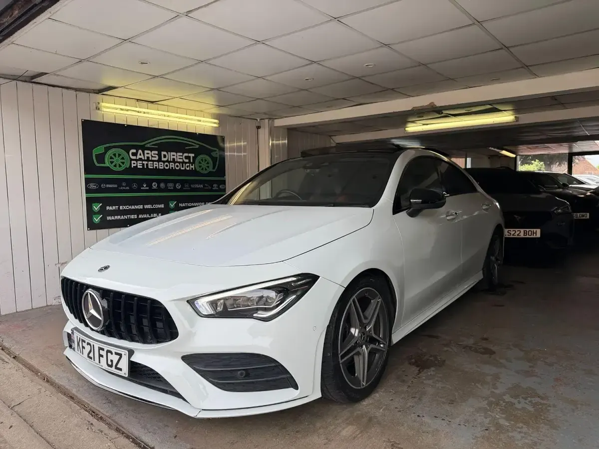 Used Mercedes CLA180 AMG Line Premium Plus 136 HP (100 kW) 2021 White Sedan