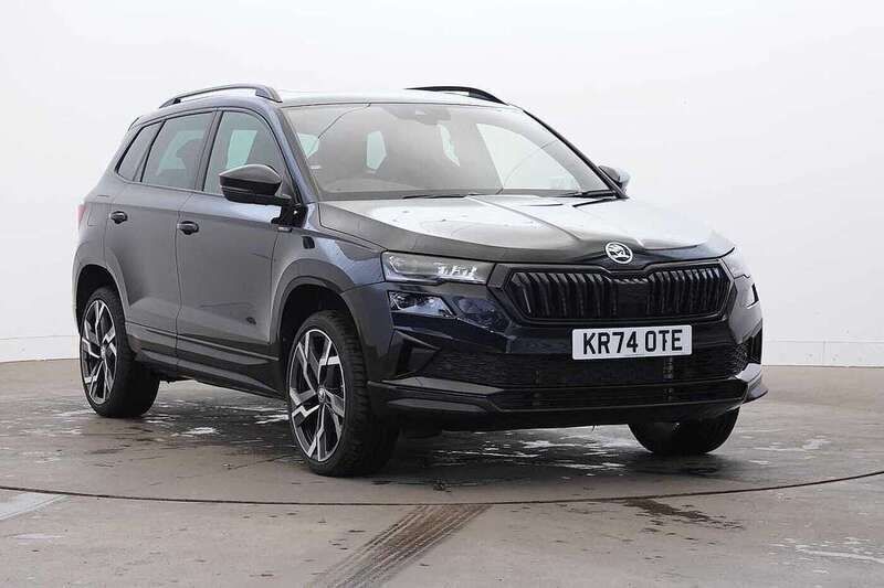 Black magic pearl effect Used 2024 Skoda Karoq SportLine SUV | £30,995 (A bit pricey) - Image 1/4