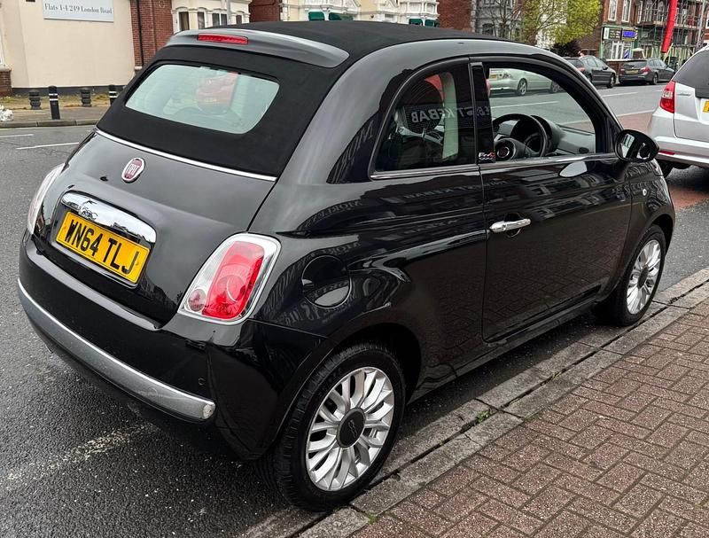 Used Fiat 500C Lounge 69 HP (50 kW) 2015 Black Cabriolet